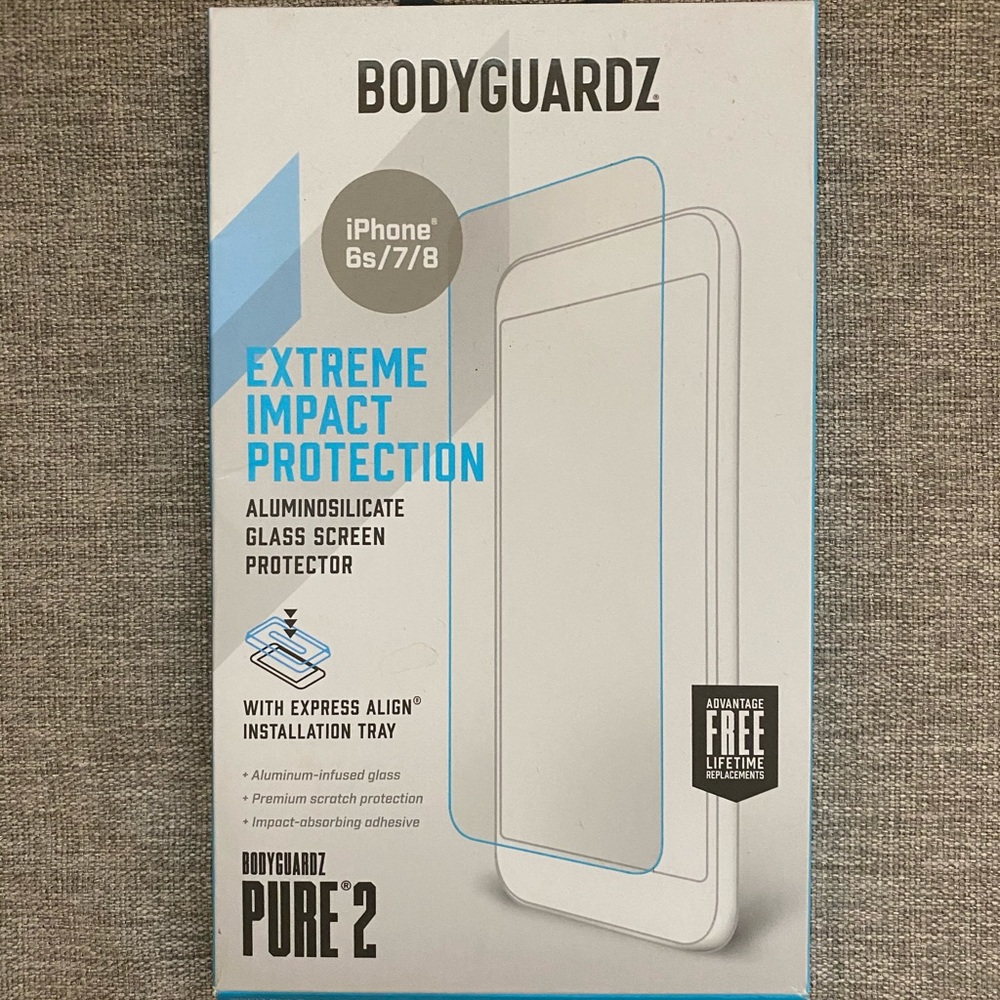 iPhone 6s/7/8 Bodyguardz Pure 2 Screen Protector